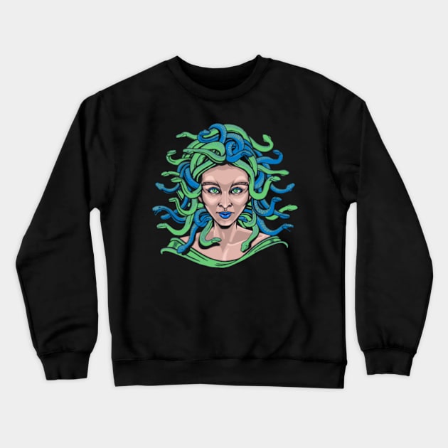 snake head women design. Crewneck Sweatshirt by kedesign1